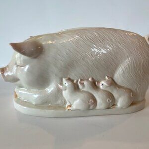 Otagiri Ceramic Pig Napkin Holder. Vintage 1980's